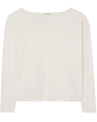 American Vintage - Aksun T-Shirt Met Lange Mouwen En Boothals - Lyst