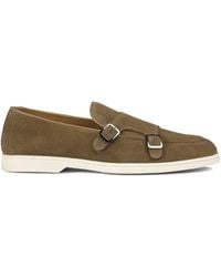 Doucal's - Suede Double-Buckle Monk Shoes - Lyst