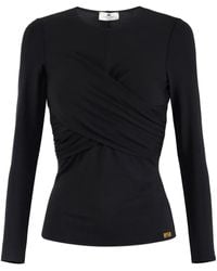 Elisabetta Franchi - ドレープ トップ - Lyst