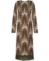 Cara Cara - Abito Midi Con Frange - Lyst