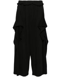 Yohji Yamamoto - Cropped-Hose Mit Rüschen - Lyst
