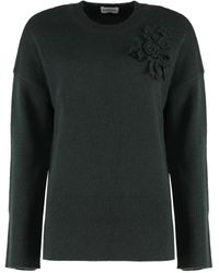 P.A.R.O.S.H. - Flower-Embellished Ribbed Sweater - Lyst