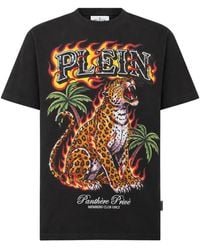 Philipp Plein - Round-Neck T-Shirt Urban Jungle Leopard Stones - Lyst