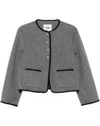 Maje - Gardenia Braid-Trim Single-Breasted Jacket - Lyst