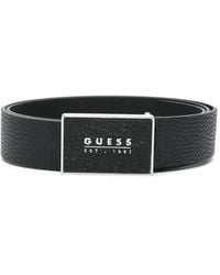 Guess - Logo-Buckle Belt - Lyst