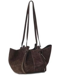 Date - Nina Suede Knotted Shoulder Bag - Lyst