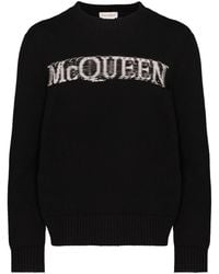 Alexander McQueen - Trui Met Intarsia Logo - Lyst