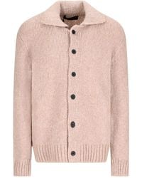 Fabrizio Del Carlo - Buttoned Collar Cardigan - Lyst