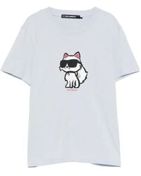 KARL LAGERFELD - Ikon Sketch Choupette T-Shirt - Lyst