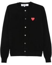COMME DES GARÇONS PLAY - Heart-Patch Cardigan - Lyst