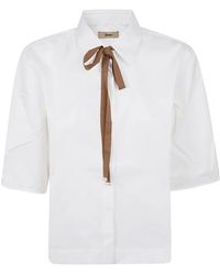 Herno - Katoenen Blouse Met Strik - Lyst