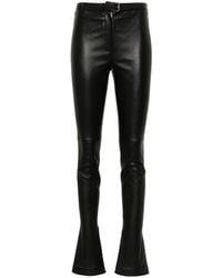 Alexander Wang - Belted Leather leggings - Lyst