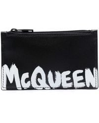 McQueen - Graffiti Leather Coin Purse - Lyst