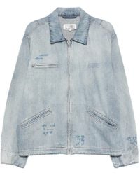 MM6 by Maison Margiela - Numbers-Motif Denim Jacket - Lyst