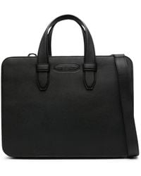 Brioni - Logo-embossed Leather Briefcase - Lyst