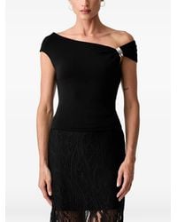 Guess - Hardware-Detail Off-Shoulder T-Shirt - Lyst
