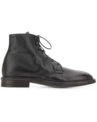 Alexander Hotto - Grained Leather Ankle Boots - Lyst