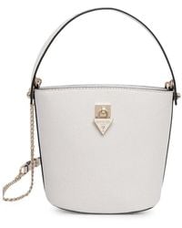 Guess - Patsie Logo-Plaque Bucket Bag - Lyst