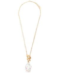 Chloé - Floral-Print Ceramic Pendant Necklace - Lyst