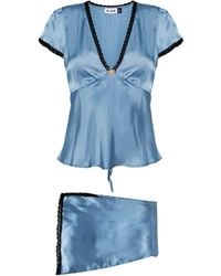 RIXO London - Maddy Satin Pyjama Set - Lyst