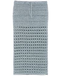 A.M.G - Opengebreide Mini-Rok - Lyst