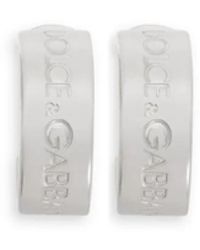 Dolce & Gabbana - Creolen Mit Logo-Gravur - Lyst