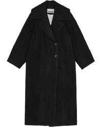 Ganni - Textured Bouclé Coat - Lyst