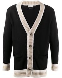 Ballantyne Contrast-trim Cardigan - Black