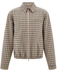 Ferragamo - Check Bomber Jacket - Lyst