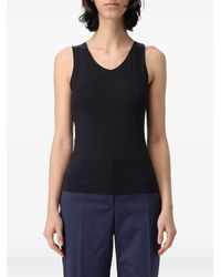 Emporio Armani - V-Neck Jersey Top - Lyst