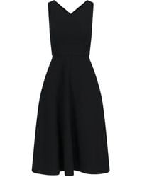 Aspesi - Vestido largo con pliegues - Lyst