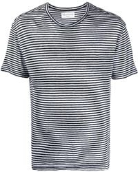 Officine Generale - Horizontal Stripe Print T-Shirt - Lyst