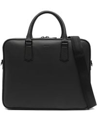 BOSS - Aktetas Met Geweven Handgreep - Lyst