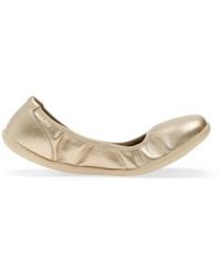 Groundies - Metallic-Effect Elasticated Ballet Flats - Lyst