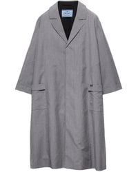 Prada - Single-Breasted Light-Mohair Coat - Lyst