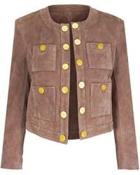 L'Agence - Jayde Suede Jacket - Lyst