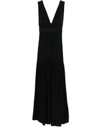 Sandro Zade Chevron-Knit Maxi Dress in White | Lyst Canada