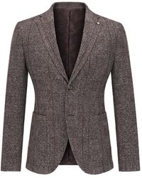 Lubiam - Check Notched Jacket - Lyst