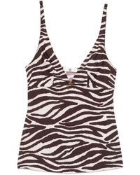 Twinset - Zebra-Print Top - Lyst