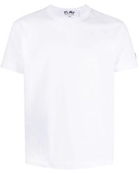 COMME DES GARÇONS PLAY - T-shirt en coton à patch logo - Lyst