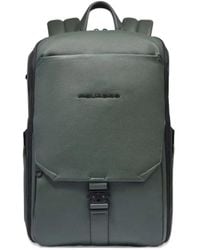 Piquadro - Rucksack mit Logo-Prägung - Lyst
