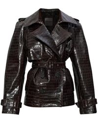 The Attico - Belted Leather Jacket - Lyst
