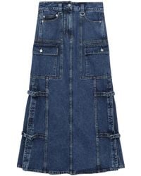 3.1 Phillip Lim - Denim Cargo Midi Skirt - Lyst