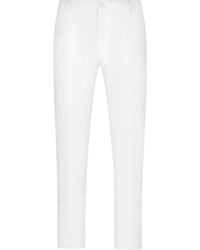 Dolce & Gabbana - Logo-Embroidered Tailored Trousers - Lyst