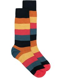Paul Smith - Colour-block Logo-print Socks - Lyst