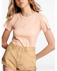 One Teaspoon - Round-Neck Logo-Print T-Shirt - Lyst