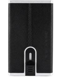 Piquadro - Logo-Embossed Leather Cardholder - Lyst