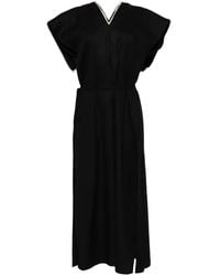 Litkovskaya - Midi-Jurk Met Afwerking - Lyst