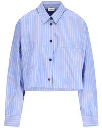ANDAMANE - Georgiana Striped Cropped Shirt - Lyst