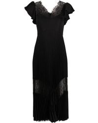 Nissa - V-neck Ruffle-detail Dress - Lyst